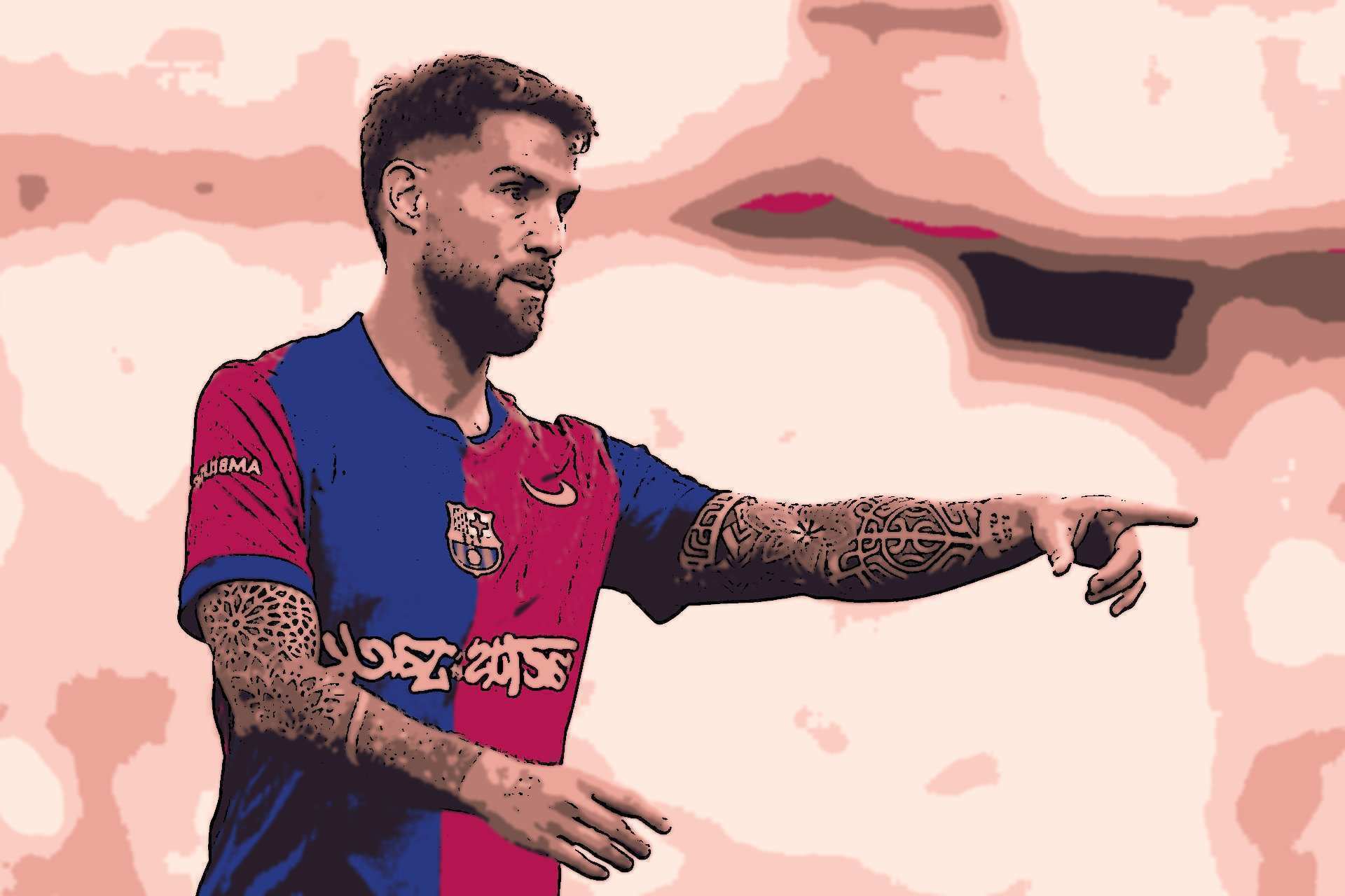 Barcelona försvarare skrattar åt Sneijder plockar honom...