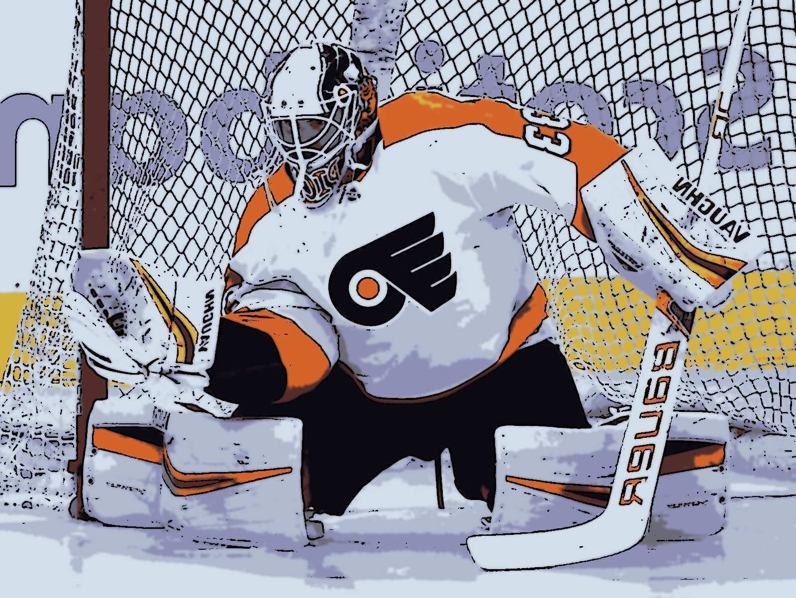 Tidigare Flyers Goalie spelar sin del för...