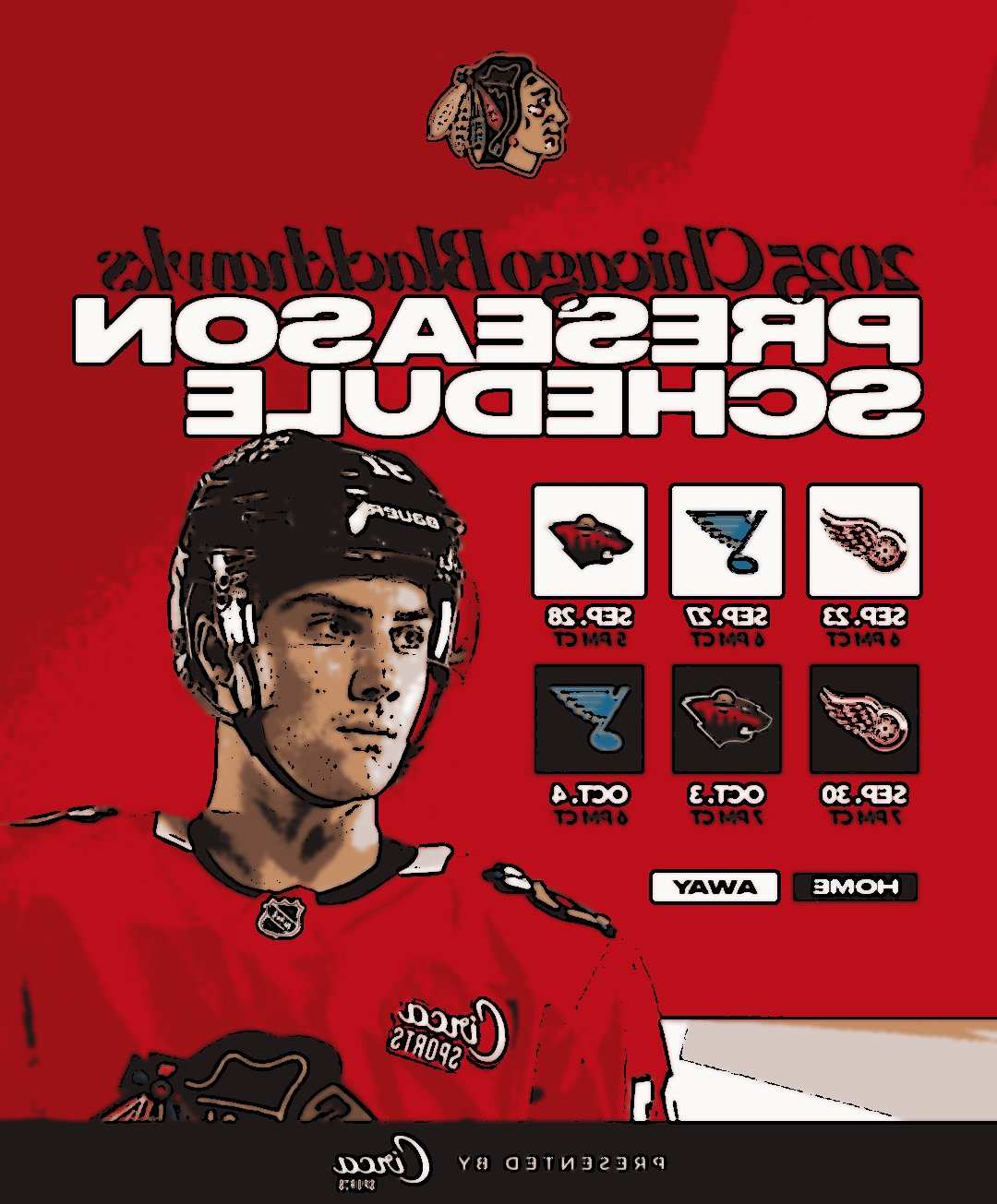 Blackhawks tillkännager 2026 Preseason schema